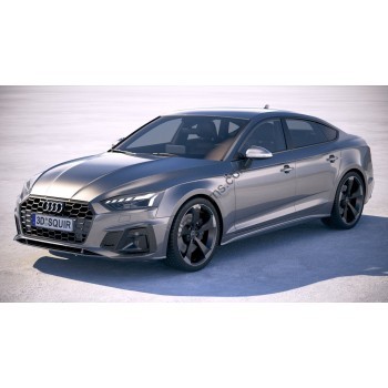 Audi a5 (2020) s-line front bumper, grille, inserts - pattern for the body