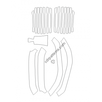 BMW X5 grille 50cm - pattern for the body