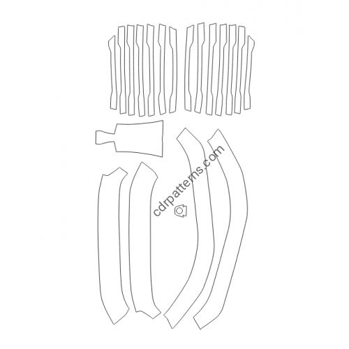 BMW X5 grille 50cm - pattern for the body