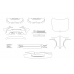 BMW X7 Luxury 2023 front and rear bumper - pattern for the body