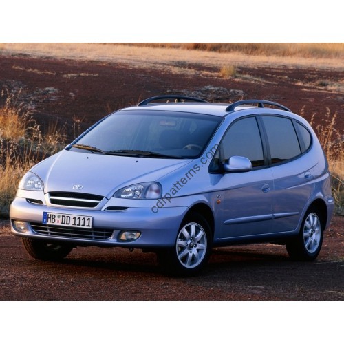Daewoo Tacuma miniven, 1 generation (01.2000 - 2008) - Pattern for rear windows