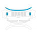 Exeed Exlantix ET 2024 front bumper and headlights - pattern for the body