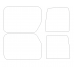 Ford Transit Connect , 1st generation (2001 - 12.2013) - Pattern for rear windows