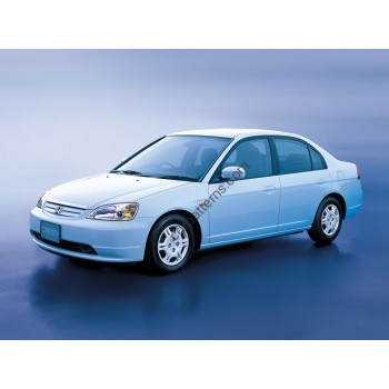 Honda Civic Ferio sedan, 3rd generation 2000-2005 Front side glass pattern 