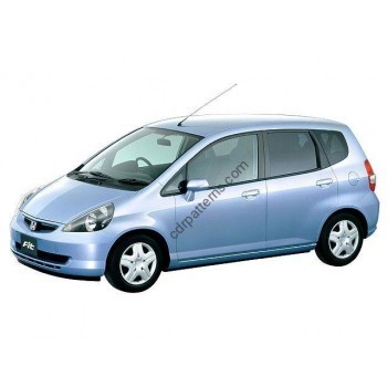 Honda Fit 1st generation, GD 2001-2007 Front side glass pattern 