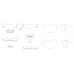 Honda CR-V 2020 - 2022 front - pattern for the body