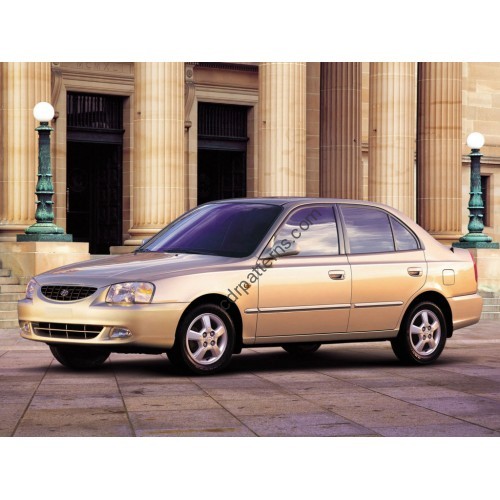 Hyundai Accent 2 generation, sedan 1999-2006 - pattern on the windshield