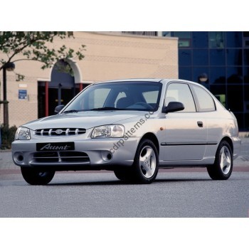 Hyundai Accent  hatch 3 d., 2 generation, LC (07.1999 - 2006) Front side glass pattern