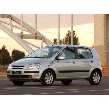 Hyundai Getz 5 doors, 1st generation (09.2002 - 2011) Front side glass pattern