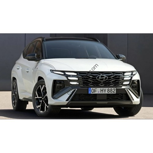 Hyundai Tucson 2025 headlights and grille - pattern for the body
