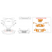 Hyundai Palisade 2023 front and rear bumper - pattern for the body