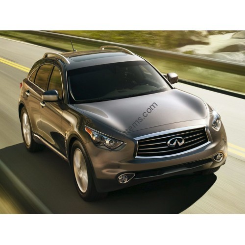 Infiniti QX70 1 generation - pattern on the windshield