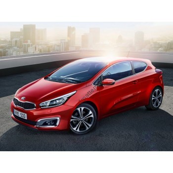 Kia PRO Ceed II generation 3d coupe 2013-nv Front side glass pattern