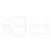 Vaz Kalina 1 - universal - Pattern for rear windows