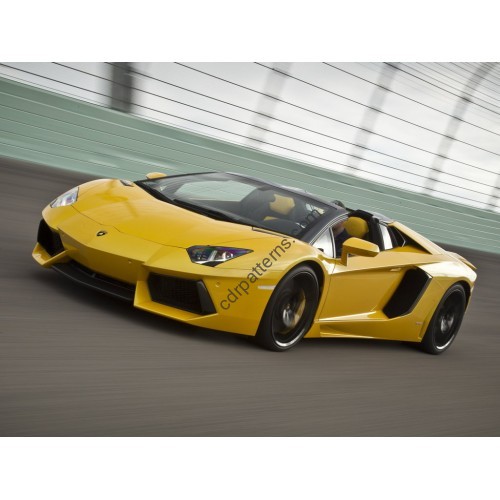 Lamborghini Aventador open body, 1 generation (12.2012 - p.t.) Front side glass pattern