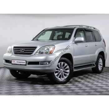Lexus GX470 2004-2009 bumper and headlights - pattern for the body