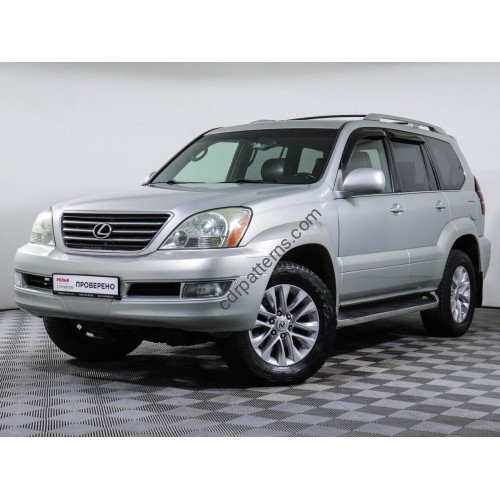 Lexus GX470 2004-2009 bumper and headlights - pattern for the body