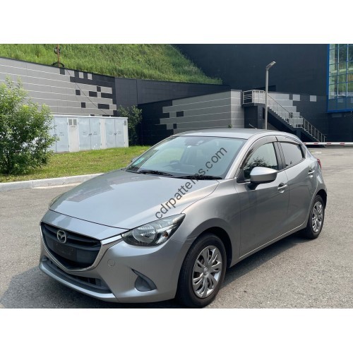 Mazda Demio 4 generation, 5 doors, DJ (2014 - 2019) Front side glass pattern