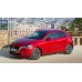 Mazda 2 - 3rd generation, 5-door, DJ (07.2014 - 12.2019) Front side glass pattern