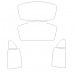Mercedes E-Class W213 2016-2024 sedan - Pattern for rear windows