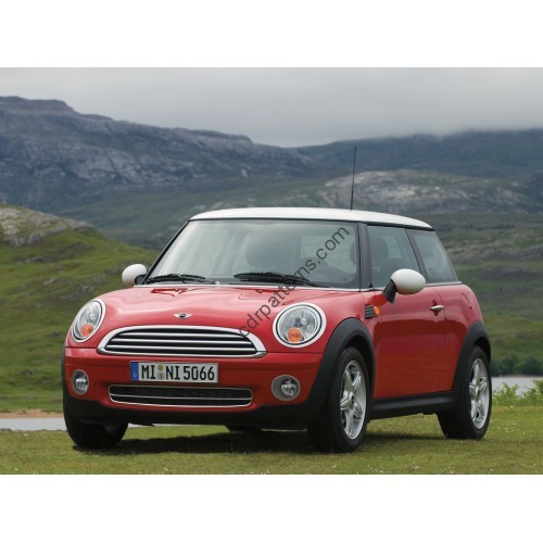 Mini Hatch convertible 3 dv., 2nd generation (11.2006 - 2014) Front side glass pattern