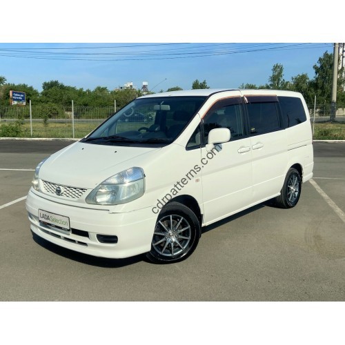 Nissan Serena, minivan, 2nd generation, C24 (12.1999 - 04.2005) Front side glass pattern