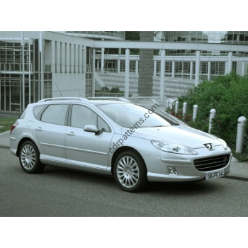 Peugeot 407 station wagon, 1st generation (12.2004 - 2010)  - Pattern for rear windows