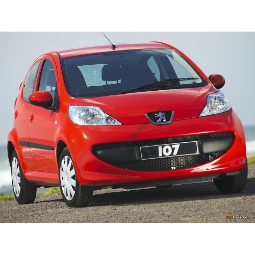 Peugeot 107 5-door hatchback, 1 generation (06.2005 - 2015) Front side glass pattern