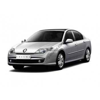 Renault Laguna 3 generation 2007-2010 Front side glass pattern