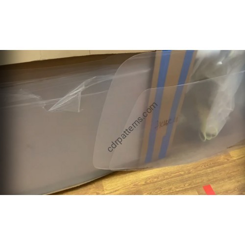 Curve for car glass on plastic