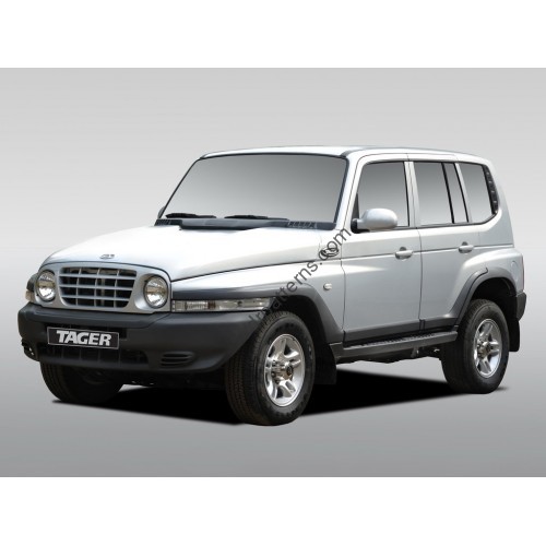 TagAZ Tager 3 d, 1 generation (08.2008 - 01.2014) Front side glass pattern