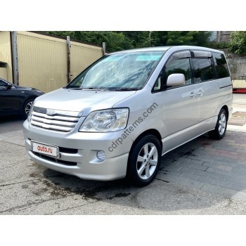 Toyota Noah minivan, 1 generation, R60 (08.2001 - 05.2007) Front side glass pattern