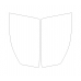 Toyota Noah minivan, 2nd generation, R70 (06.2007 - 2013) Front side glass pattern