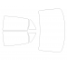 Toyota Avalon, 3rd generation, sedan, XX30, 2004-2012 - Pattern for rear windows