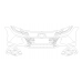 Volkswagen Arteon R (2023) bumper and headlights - pattern for the body