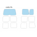 Volkswagen Caddy 3rd generation, 2K (11.2003 - 05.2015) LIFE - Pattern for rear windows