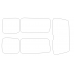 Volkswagen Caddy MAXI, miniven, 4, 2K (06.2015 - 03.2020) - Pattern for rear windows