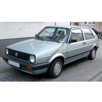 Volkswagen Golf hatchback 3 doors coupe, 2nd generation, Mk2 (08.1983 - 09.1991) Front side glass pattern